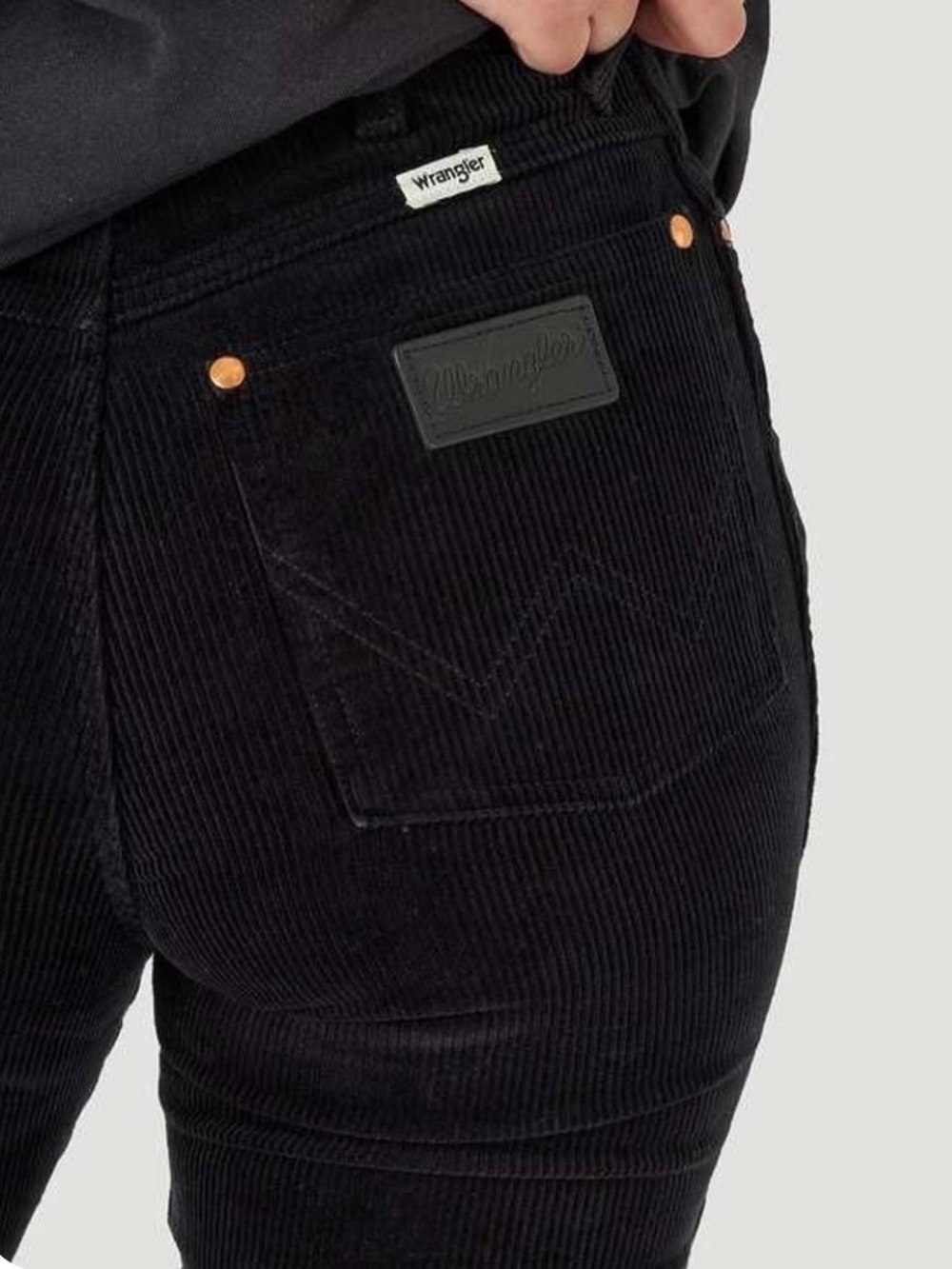 Wrangler Black Corduroy Pants with Copper Rivets